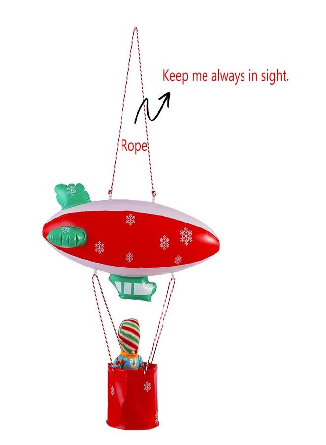 E-TING Santa Clothing Accessories Inflatable Fire Balloon Ship Flying Boat for elf Doll Christmas Decoration（Doll is not Included - Image 4
